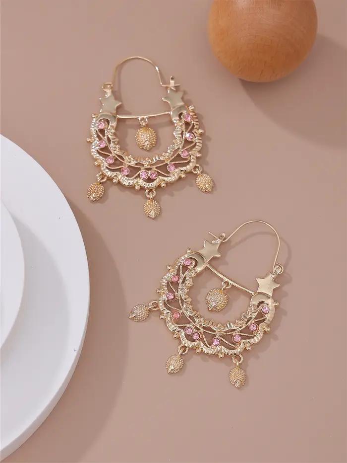 Boucles d'oreilles de mariée à la mode avec forme de hérisson