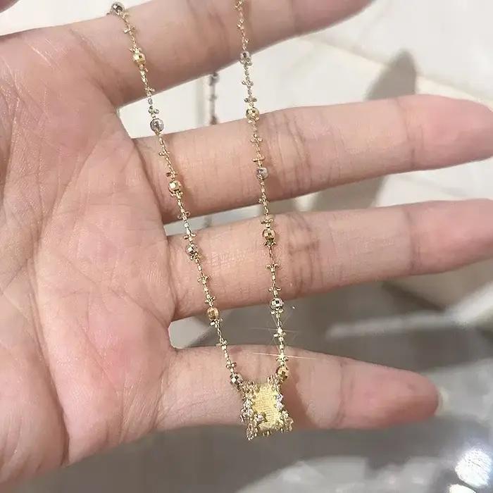 Chaîne magique étoile petite taille, collier scintillant incrusté de diamants, lumière créative, Design de luxe, pendentif chaîne de clavicule