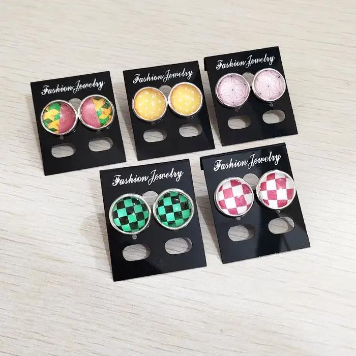 Boucles d'oreilles en verre Anime Tanjiro Nezuko pour femmes et hommes