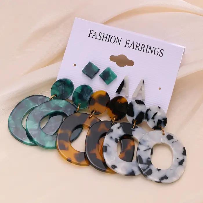 Ensemble de boucles d'oreilles léopard pour femmes