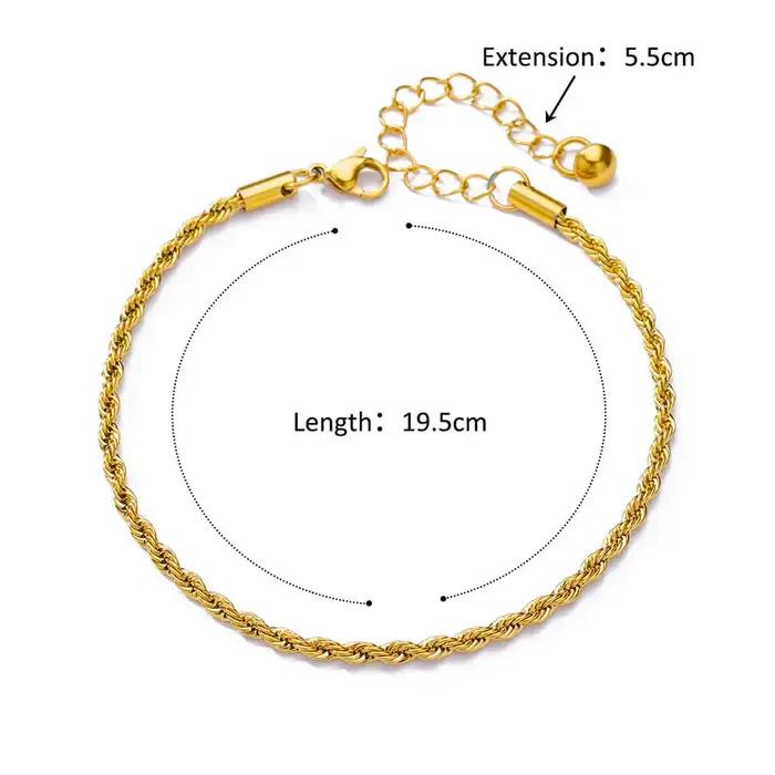 Bracelets de cheville en acier inoxydable pour femmes