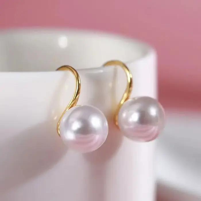 Rétro palais 925 en argent Sterling pour femmes 12mm naturel Hotan Jade boucles d'oreilles 18k