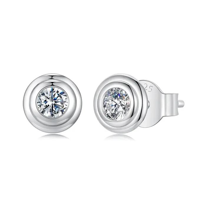 Boucles d'oreilles en diamant Moissanite pour femme