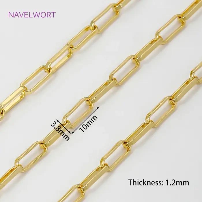Chaînes fines plaquées or 18 carats pour la fabrication de bijoux, chaînes à bobine en laiton pour travaux d'aiguille, accessoires de fabrication de colliers et de bracelets à faire soi-même