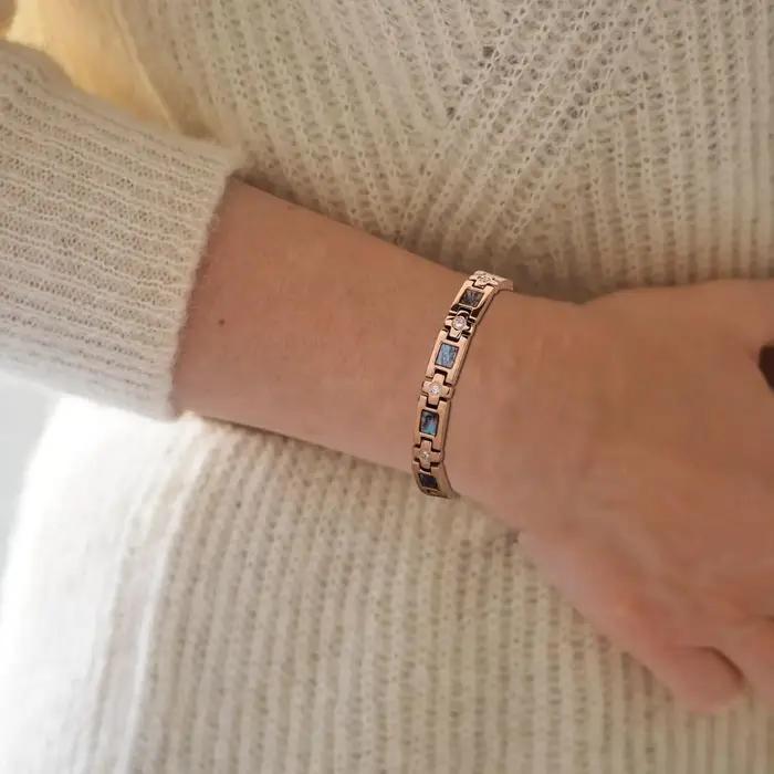 ARADOO – Bracelet magnétique en acier inoxydable 316L pour femmes