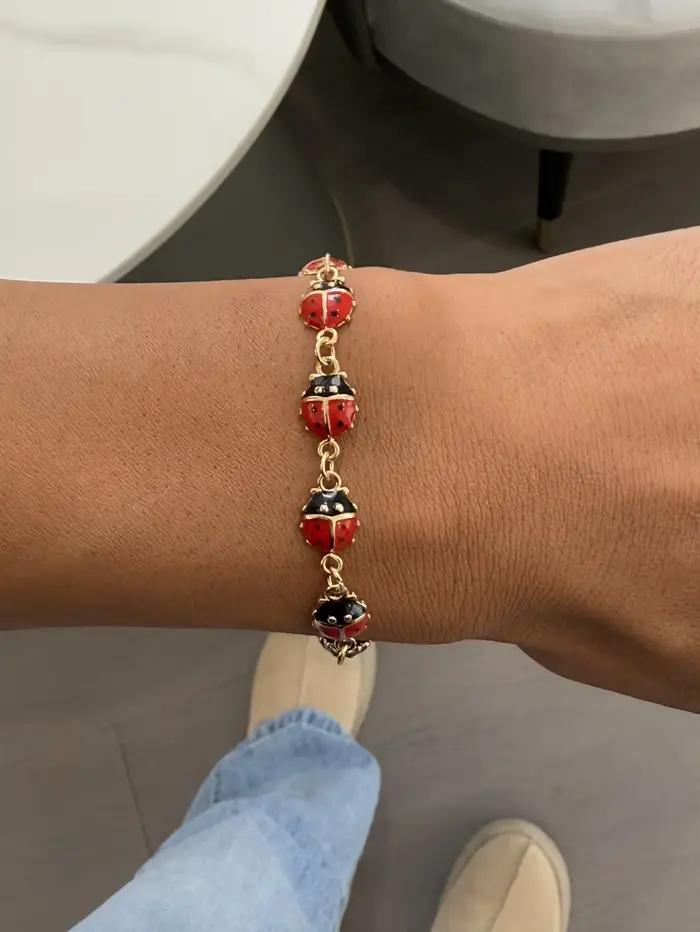 Bracelet de connexion coccinelle sept étoiles pour femmes