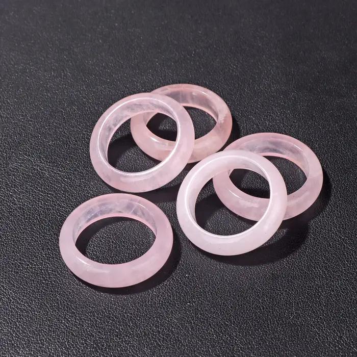 5 pièces bagues en pierre de guérison naturelle Lapis Lazuli améthystes hématite Agates bague pour femmes hommes Reiki bijoux cadeau 16-20mm