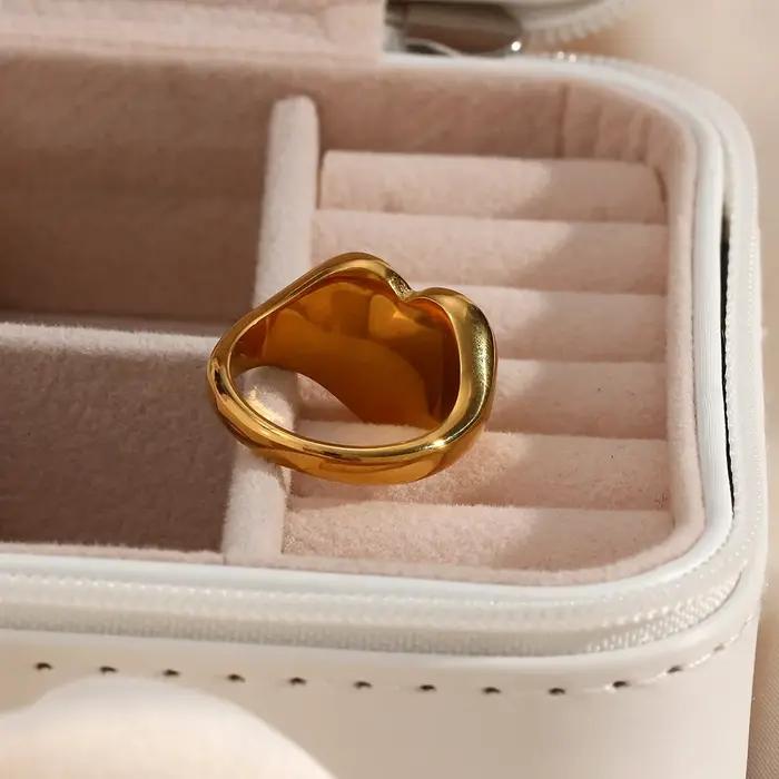TAUAM Vintage SELF LOVE CLUB bague devise gravée en forme de coeur