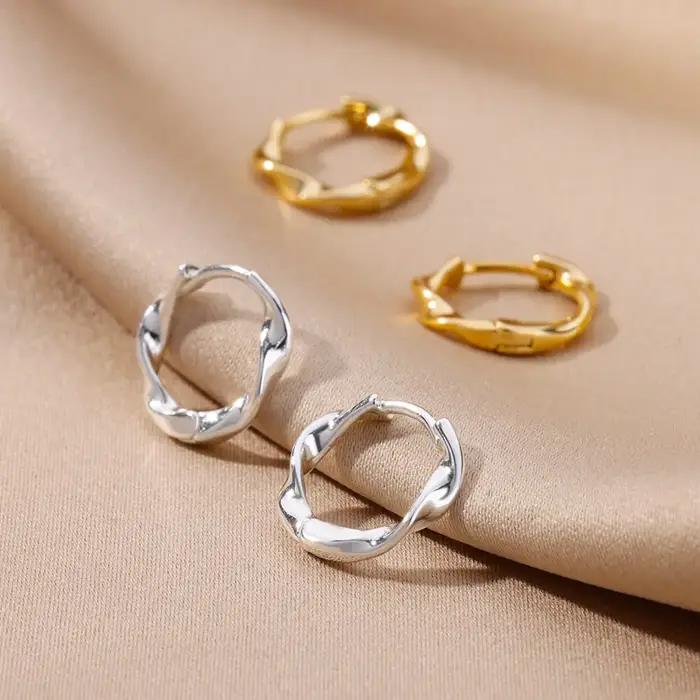 Boucles d'oreilles rondes élégantes pour femmes et filles