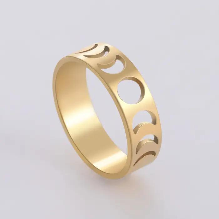 Teamer Bague en forme de croissant de lune pour femmes