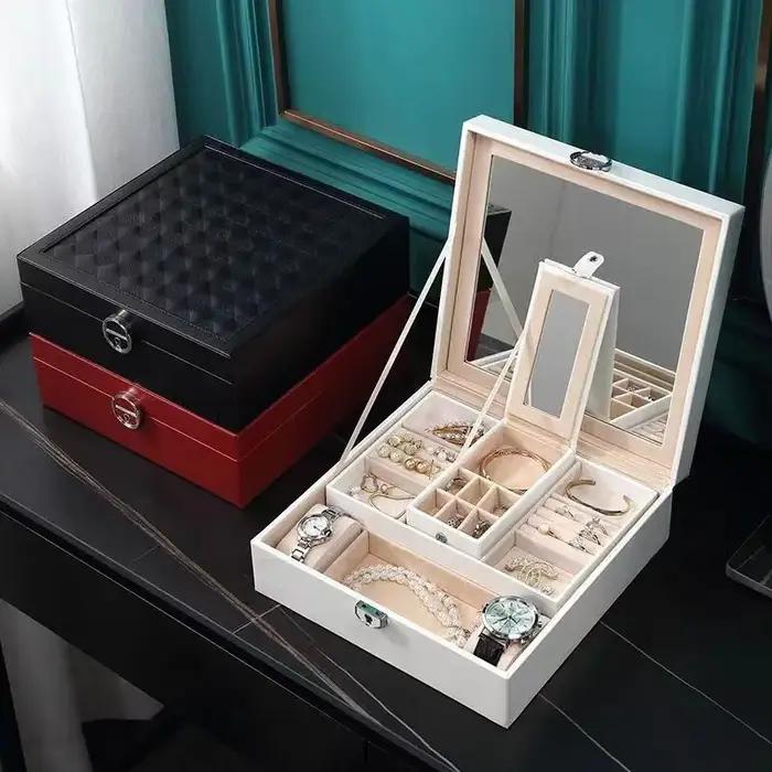 Boîte à bijoux de style européen avec serrure