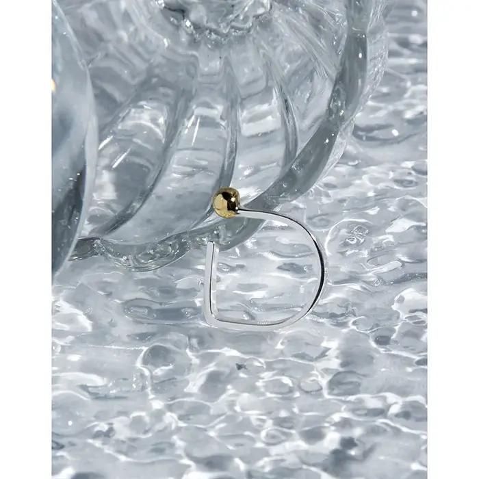 Bague ouverte minimaliste en argent sterling 925 avec pierre noire pour femmes et hommes pour occasions spéciales