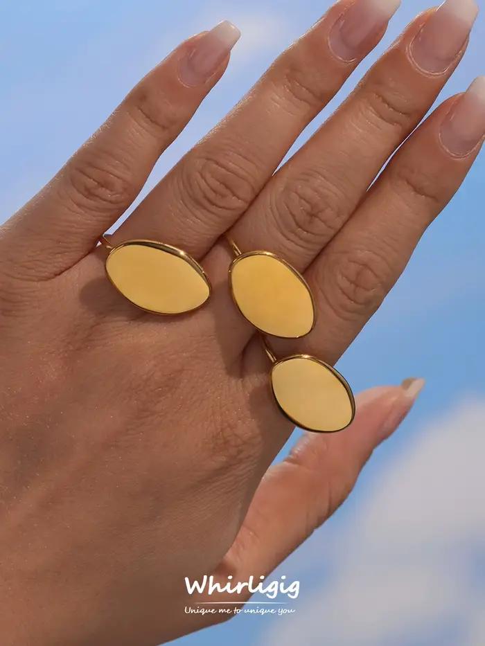 Bagues ovales plates pour femmes