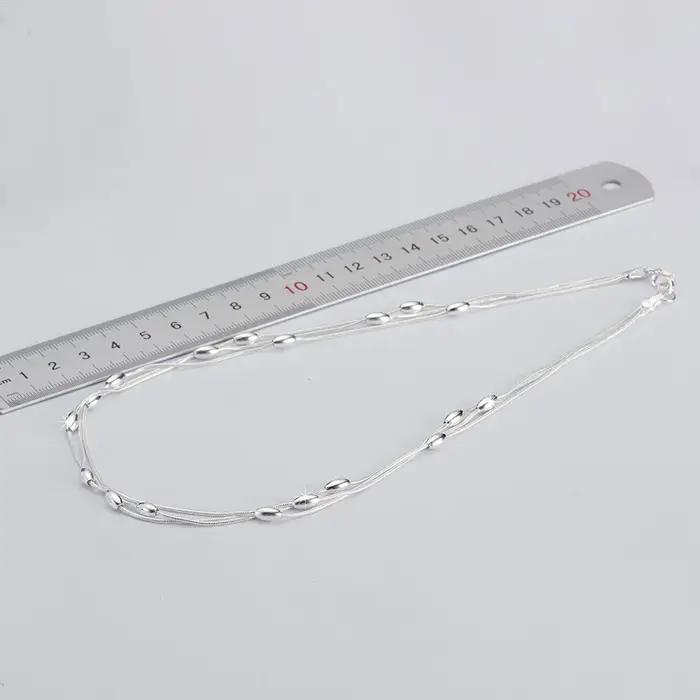 Collier de perles en argent sterling 925 pour femmes