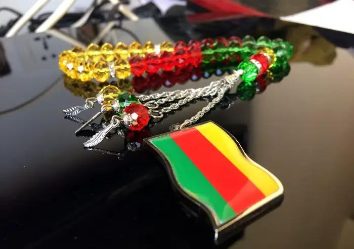 Collier kurde drapeau perles de prière Tasbih kurdistan écharpe voiture-maison-bureau suspendu Tesbi