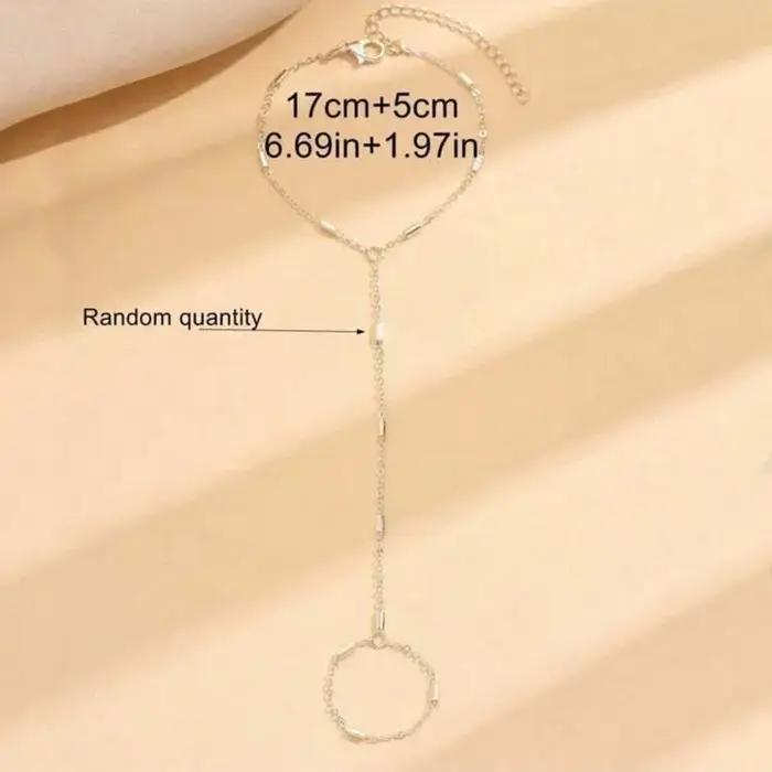 Bracelet à anneau carré couleur or pour femmes