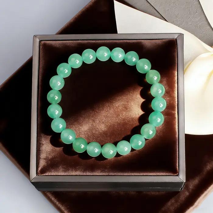 Bracelet en pierre naturelle aventurine avec perles Reiki pour booster de vitalité et porte-bonheur unisexe occasions spéciales