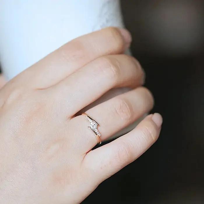 Huitan – bague de mariage au Design moderne pour femmes