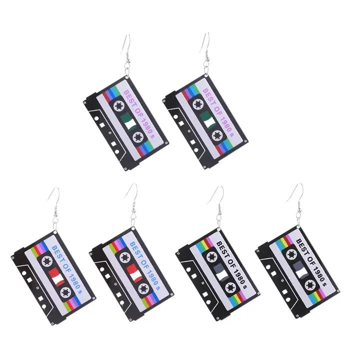 Boucles d'Oreilles Néon Rétro en Acrylique pour Femme