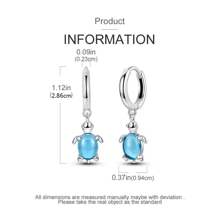 Boucles d'oreilles tortue de mer pour femmes, en argent Sterling 925, bijoux à la mode pour fête, mariage, cadeaux de fiançailles, été