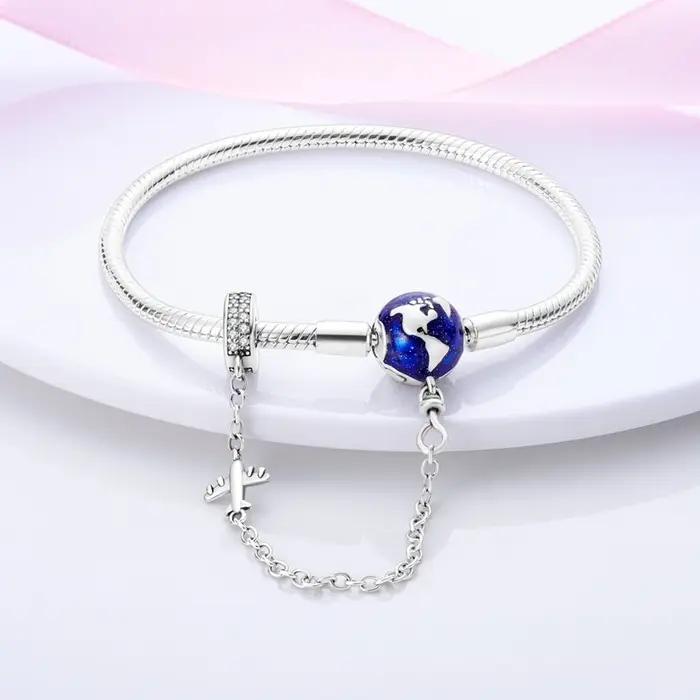 Bracelets Pandach 925 couleur argent classique amour pour toujours papillon étoile