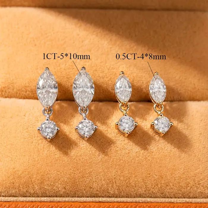 COSYA – boucles d'oreilles en moissanite pour femmes