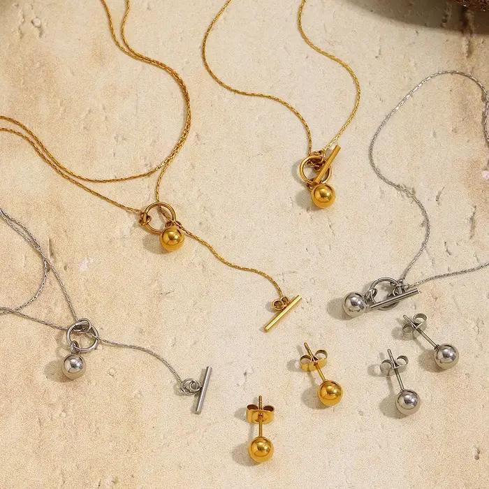 Ensemble de bijoux pour femme E.B.belle OT Toggle Clasp Ball