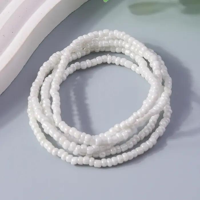 Fashion Bohemian Colorful Beads Bracelet Multi-layer Handmade Beaded Bracelets Women Girls Party Hol