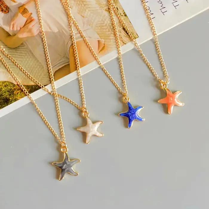 Collier étoile de mer pour cadeau de vacances d'été