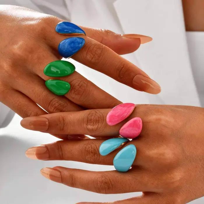Bagues empilables torsadées ouvertes pour femmes