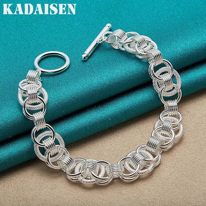 Bracelet à vis en argent sterling 925 pour femme et homme