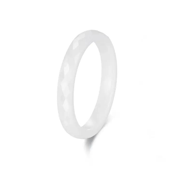 Bague en céramique empilable ultra-fine de 3 mm pour femme – Noir