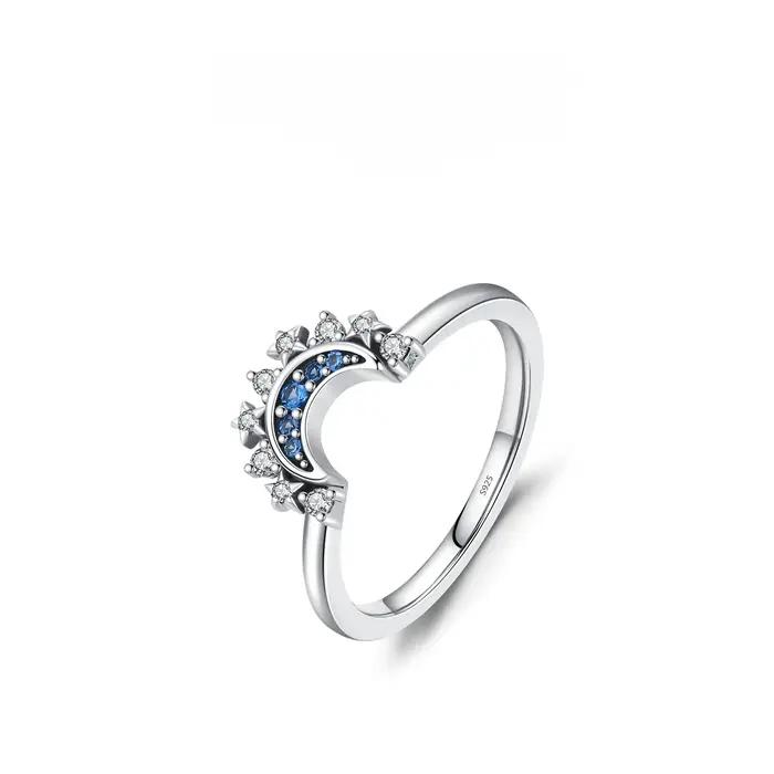 YILUOCD – ensemble de bagues soleil et lune en argent Sterling 925 pour femmes