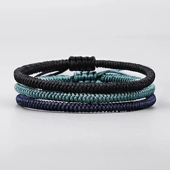 Bracelet porte-bonheur bouddhiste fait à la main pour homme et femme