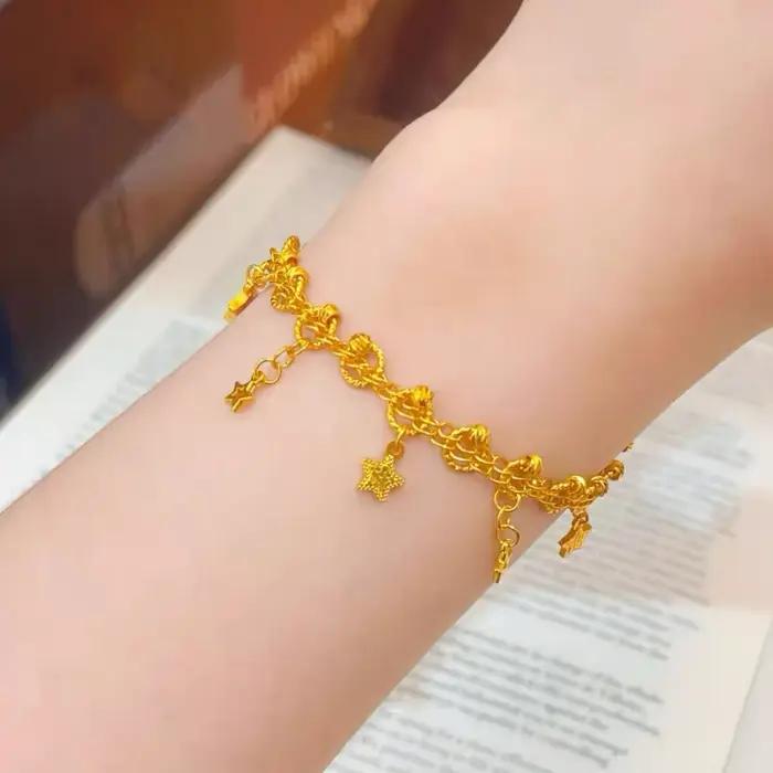 Bracelet Charme Étoile Attrape-rêves Corail Cuivre Délicat Pour Femmes Occasions Spéciales Cadeau Anniversaire Polyvalent Mode