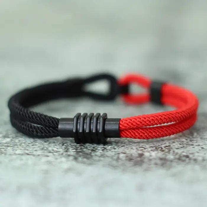 Nouveau Bracelet à fil bicolore pour hommes