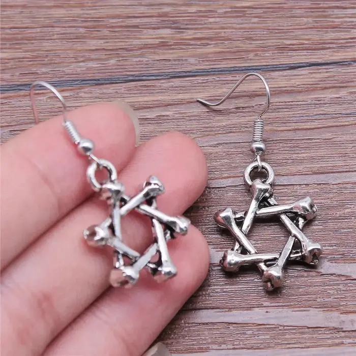 Boucle d'oreille hexagramme celtique talisman pour femmes et hommes bijoux personnalisables artisanat traditionnel occasions spéciales