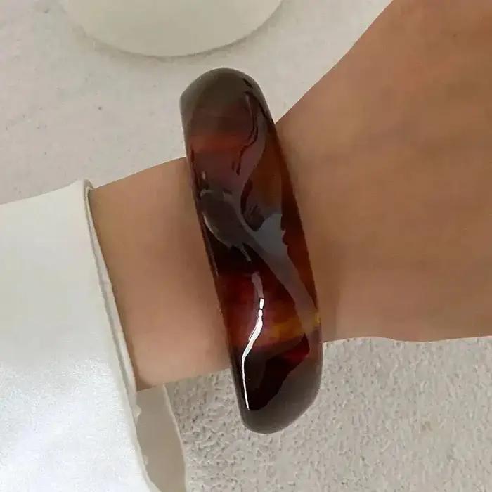 Lacteo Hyperbole Hip Hop Punk empilable métal printemps Bracelet femmes à la mode Vintage épais rési