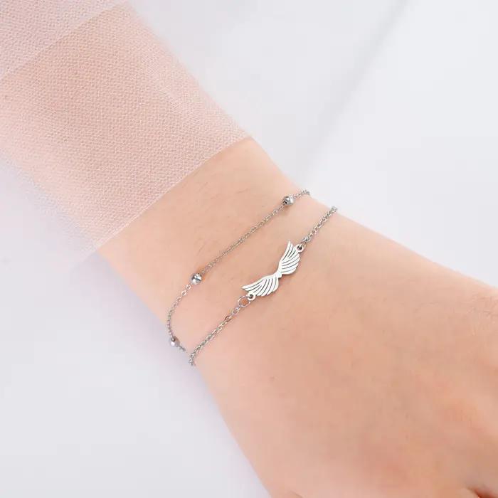 Skyrim-Bracelet à Breloques Ailes d'Ange pour Femme et Fille