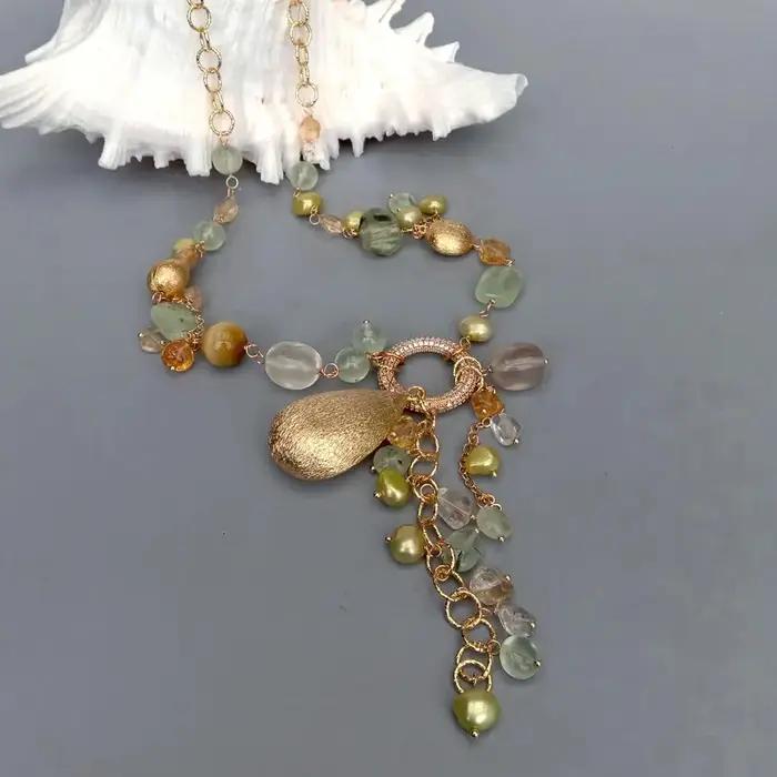 Y.YING-Collier semi-précieux naturel pour femme
