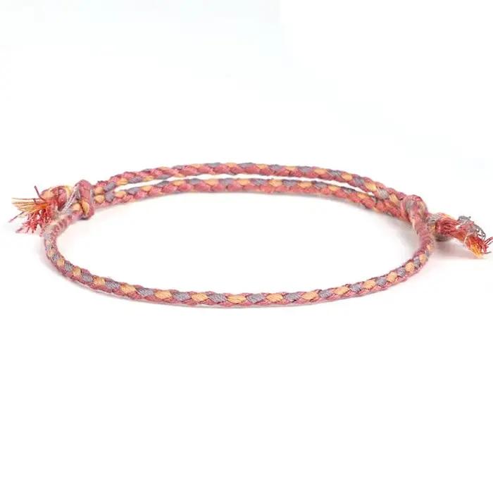 Bracelet réglable en argent plaqué 925 pour hommes, avec breloque de bouddha tibétain, chaîne en cor