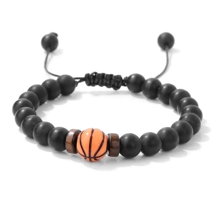 Nouveau Bracelet tissé à la main pour hommes, réglable, basket-ball, Baseball, volley-ball, Rugby, s