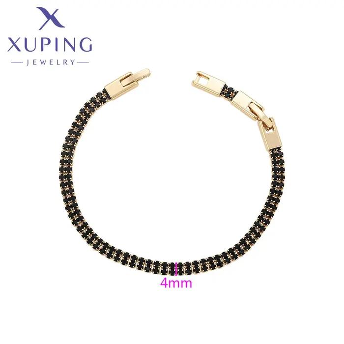 Xuping bijoux nouveauté breloque à la mode multicolore pierre couleur or clair Bracelet à main pour les femmes cadeau X001001050