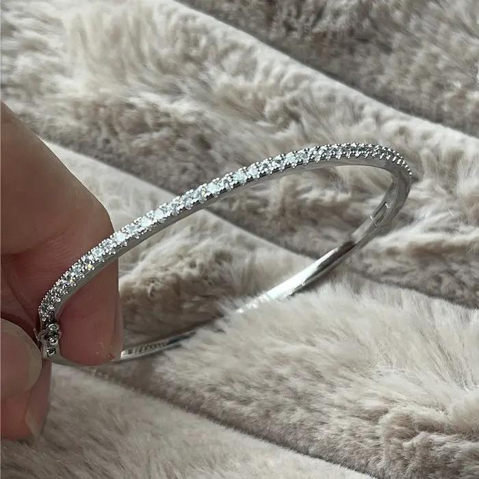 Bracelet en argent Sterling 925 pur avec diamants