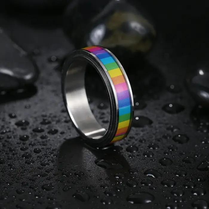 Bague anti-anlande en acier inoxydable pour femme