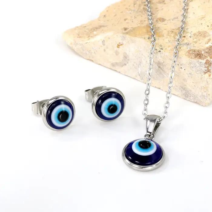 Ensemble de bijoux ronds minimalistes ASONSTEEL pour femmes, design moderne, acier inoxydable, or plaqué, pour occasions spéciales et tenues quotidiennes