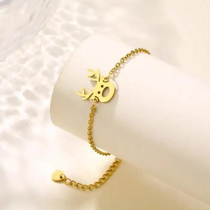 Bracelet de noël en forme de renne et d'élan pour femmes et hommes