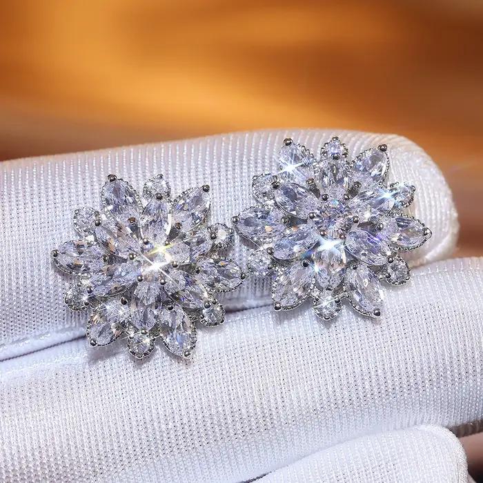 Huitan – boucles d'oreilles en pierre de Zircon pour femmes