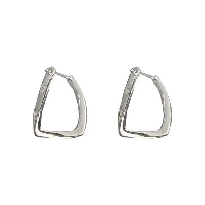 Boucles d'oreilles géométriques en argent Sterling 925 pour femmes