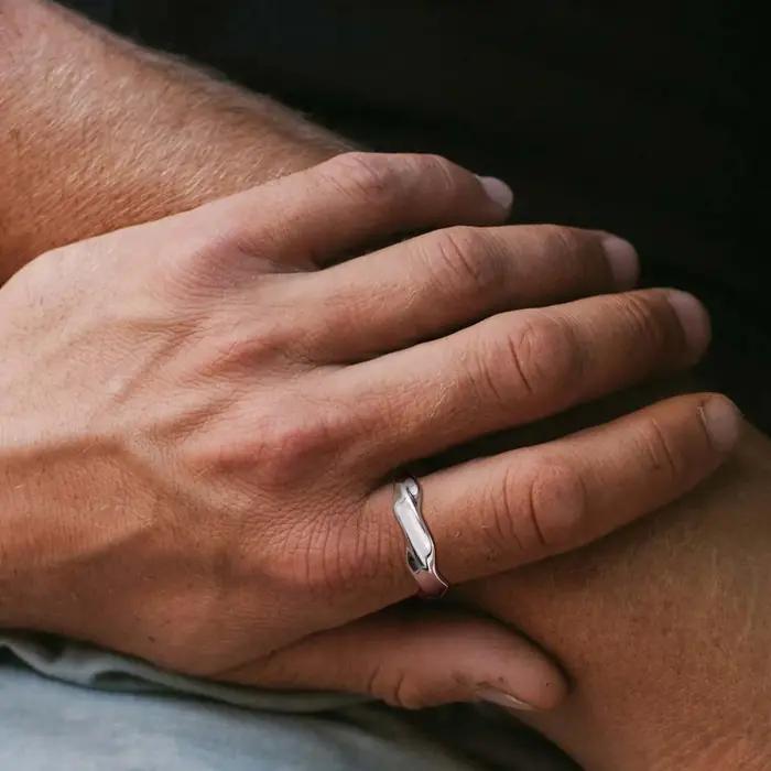 Vnox-Bague de doigt en acier inoxydable pour hommes et garçons